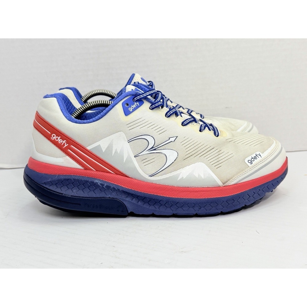 Gravity Defyer G-DEFY Mighty Walk White Blue Red Walking Shoes Men's 10 XW